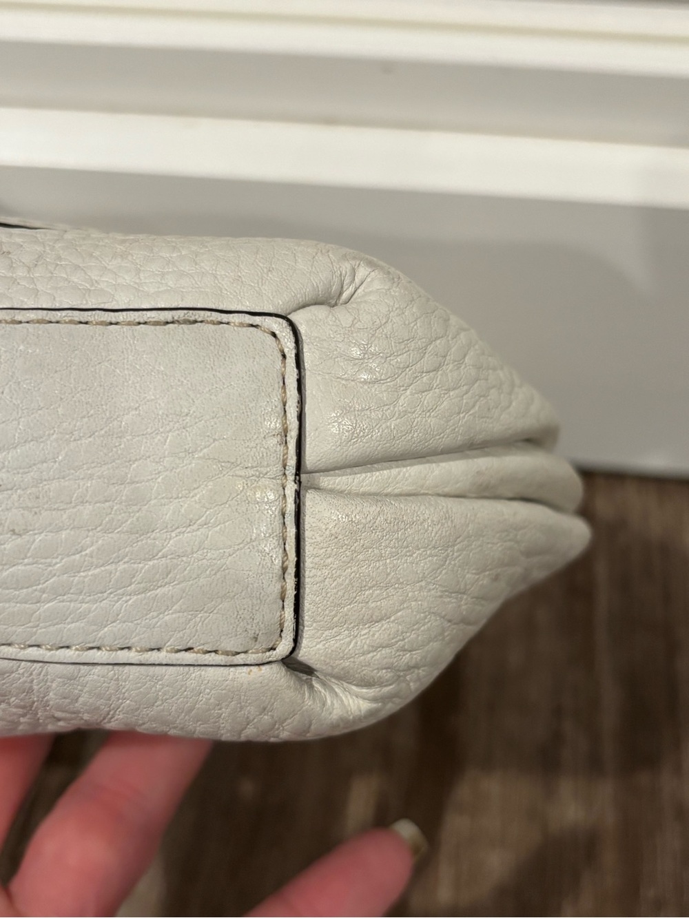 Y2K / Late 2000s Retro white pebbled leather Coach Penelope hobo shoulder bag - Picture 9 of 9